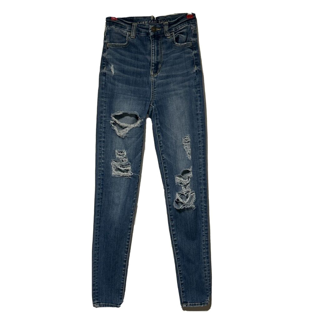 American Eagle Womens Jeans Sz. 0 Next Level Stretch Curvy Super Hi-Rise Jegging